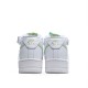 Nike Air Force 1 Mid Mid Top White and Green Reflective Gypsophila