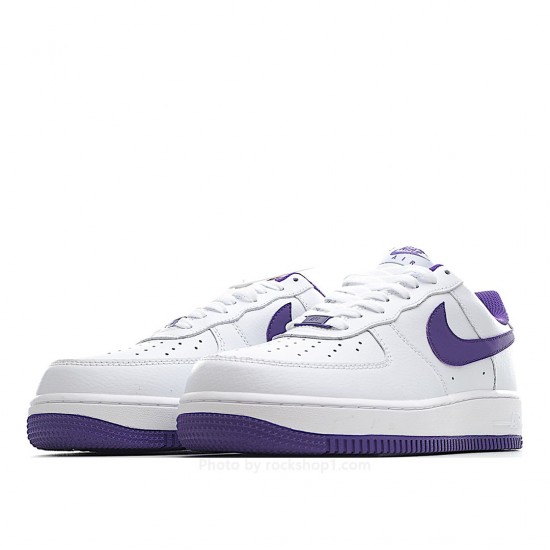 NikeAir Force 107 Low White Deep Purple Low Top