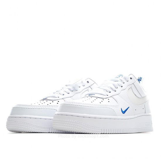 Nike Air Force 1 Low Top White and Blue Reflective