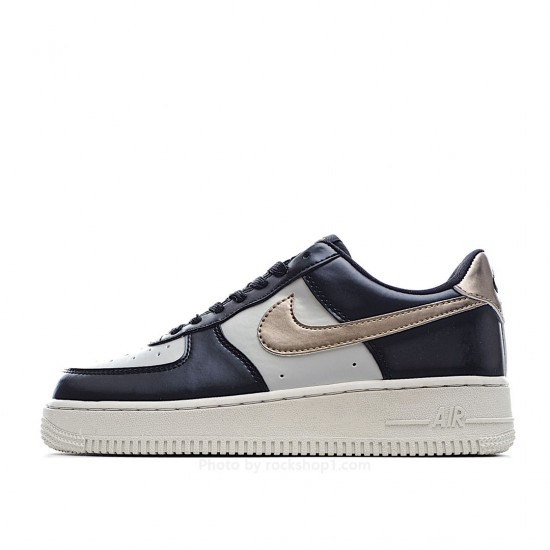 Nike Air Force 1 LV8 Black Gold Black Silver