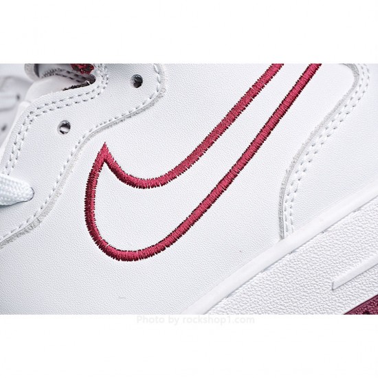 Nike Air Force1 white and red mid-top