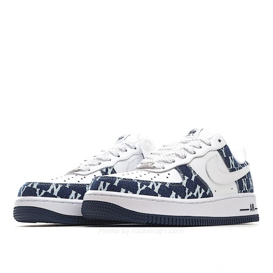 Nike Air Force 1'07 White and Blue Denim Print Panel