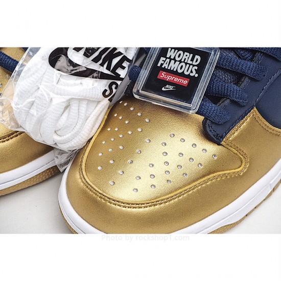 Nike Supreme X Dunk SB Low Blue Gold