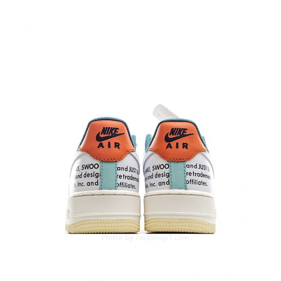 Nike Air Force 1 White Blue Orange