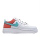 Nike Womens Air Force 1 07 SEWhite/Light Aqua Low Top Sneakers