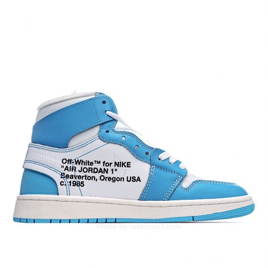 Air Jordan 1 Retro High OFF-WHITE University Blue UNC THE THE OW北卡蓝 