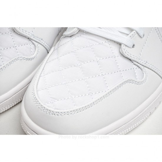 Wmns Air Jordan 1 Mid SE 'White Quilted'