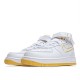 Nike Air Force1 White and Yellow Mid Top