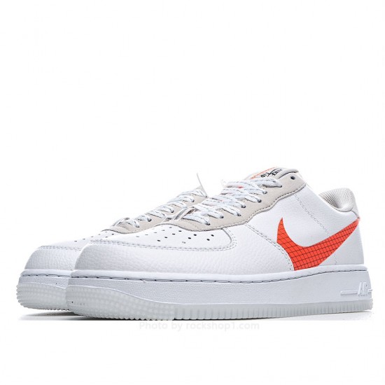 Nike Air Force 1 07 LV8 Luminous Low Top White Orange