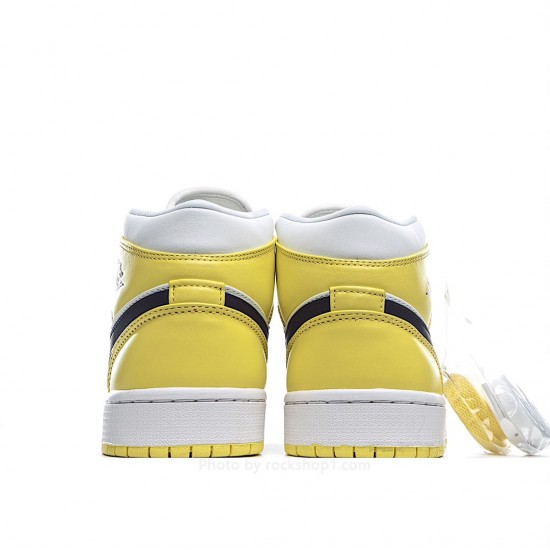 Air Jordan 1 Mid SE GS 'Rose Patch - Dynamic Yellow'