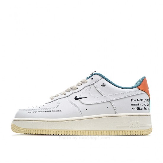 Nike Air Force 1 White Blue Orange