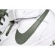 Nike Air Force 1 MID White and Green Mid-Top Sneakers