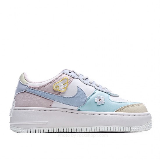 Nike Air Force 1 Shadow White Blue Pink