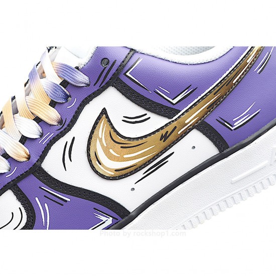 Nike Air Force 1 Low'07 White Purple Gold