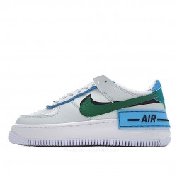 Nike Air Force 1 Shadow White Green Blue