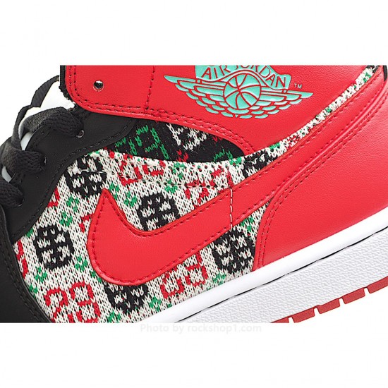 Air Jordan 1 Mid SE GS 'Ugly Christmas Sweater'