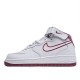 Nike Air Force1 white and red mid-top