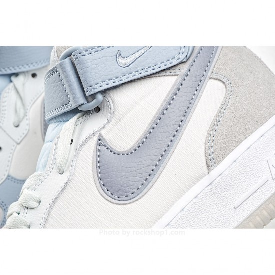 Nike Air Force 1 07 AF1 Light Armoury Blue Mid-Top Sneakers