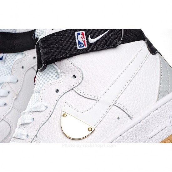 Nike Air Force 1 High NBA White and Black Sneakers