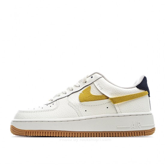 Nike Air Force1 Vandalized Black and Yellow Sneakers