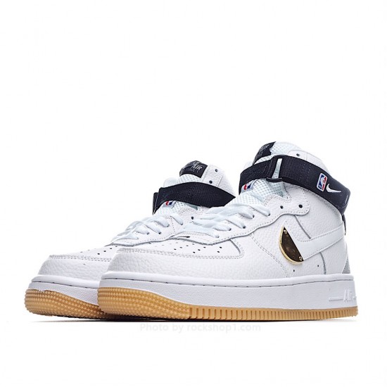 Nike Air Force 1 High NBA White and Black Sneakers