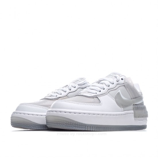 Nike WMNS Air Force 1 Shadow White and Grey Air Force Sneakers