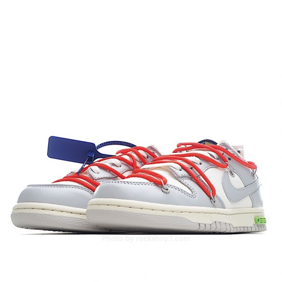 Nike SB Dunk OFF-WHITE Grey Red Blue