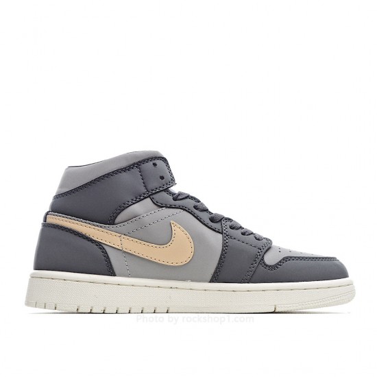 Wmns Air Jordan 1 Mid 'Iron Grey Onyx'