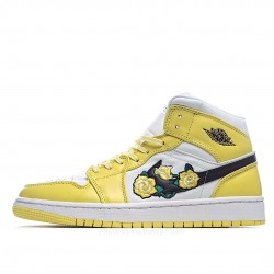 Air Jordan 1 Mid SE GS 'Rose Patch - Dynamic Yellow'