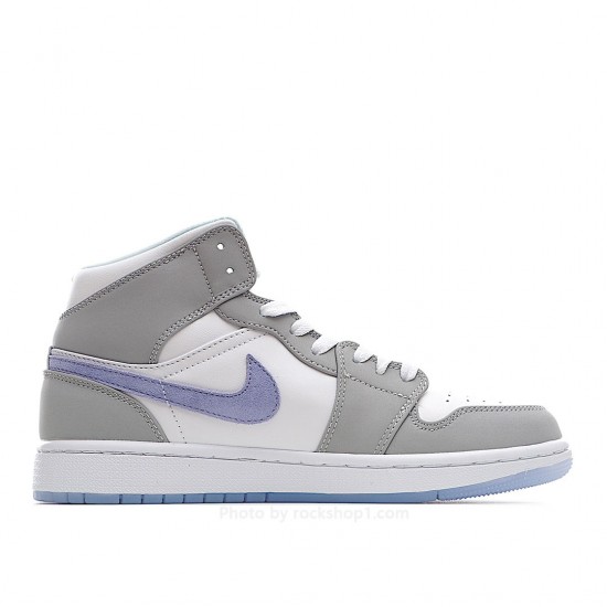 Wmns Air Jordan 1 Mid 'Wolf Grey Aluminum'