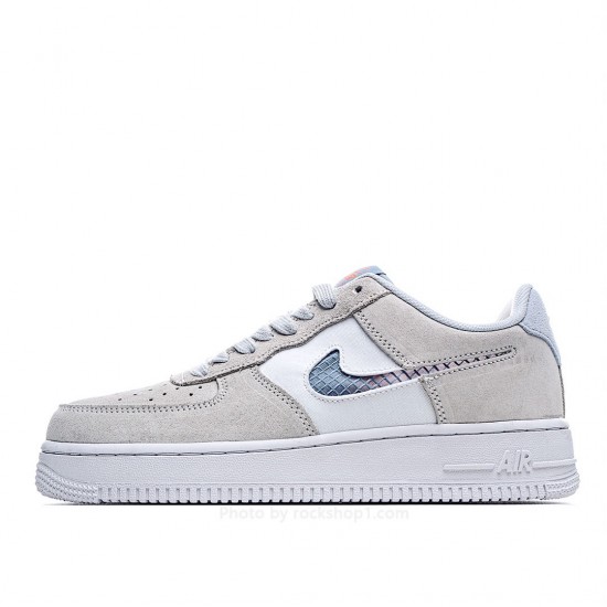 Nike Air Force 1 Low Top Sneakers Off-White Orange