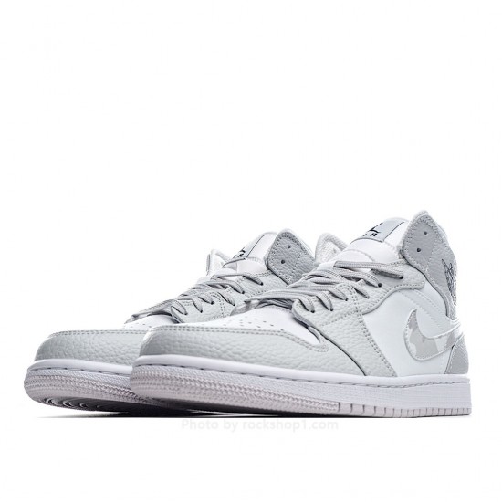 Air Jordan 1 Mid 'Swoosh Logo - Grey Camo'