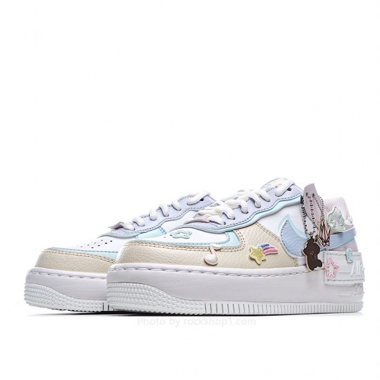 Nike Air Force 1 Shadow White Blue Pink