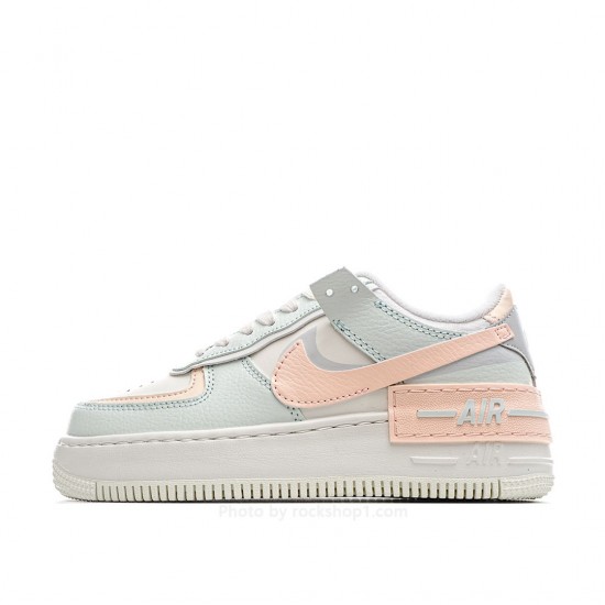 Nike Air Force 1 Shadow White, Blue and Pink Low-Top Sneakers