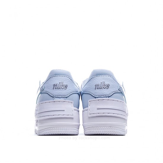 Nike Womens Air Force 1 AF1 Shadow White Hydrogen Blue  蓝云朵