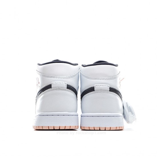 Air Jordan 1 Mid GS 'White Arctic Orange'