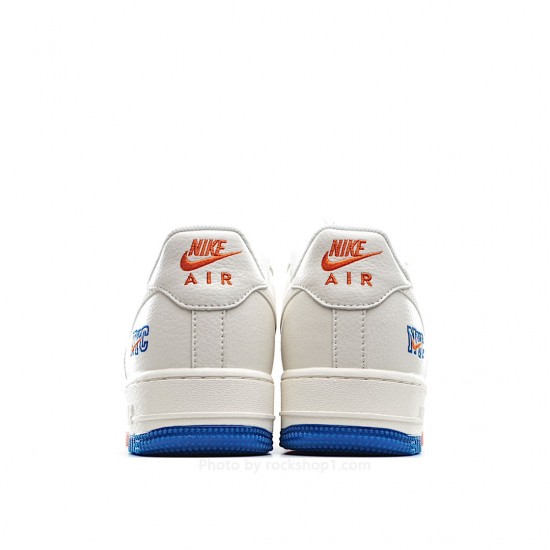 Nike Air Force 1 Low 07 Beige Red Blue Low Top Sneakers