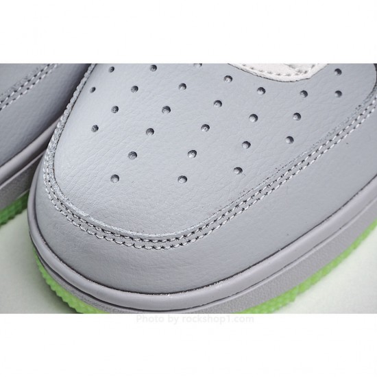 Nike Air Force 1 Low Grey-Green Drop Hook Low-Top Sneakers