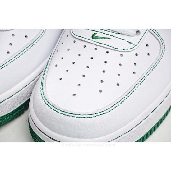 Nike Air Force 107 White and Green Low Top