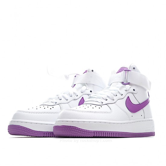 Nike Air Force 1 High '07 White and Purple High Top