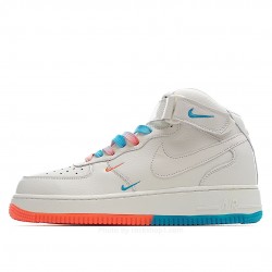 Nike Air Force 1 Mid07 Beige Red Blue Mid 3M Reflective