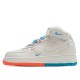 Nike Air Force 1 Mid07 Beige Red Blue Mid 3M Reflective