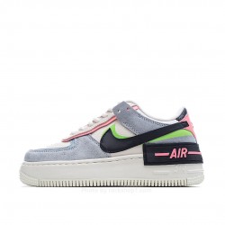 Nike Air Force 1 Shadow Blue Pink Green