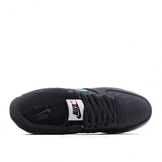 Nike Air Force 107 Low Black Blue Red Low Top