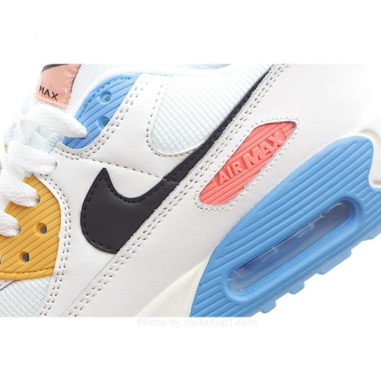 Nike Air Max 90 "Solar Flare" White, Blue and Yellow