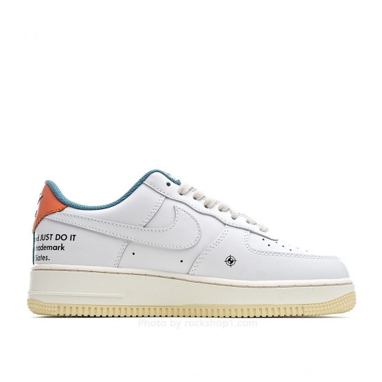 Nike Air Force 1 White Blue Orange