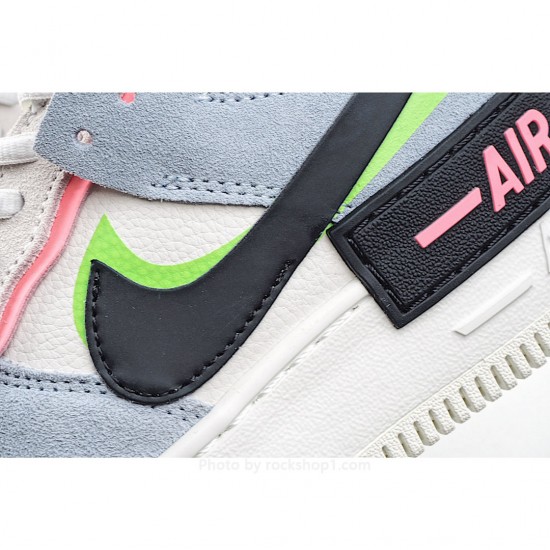 Nike Air Force 1 Shadow Blue Pink Green