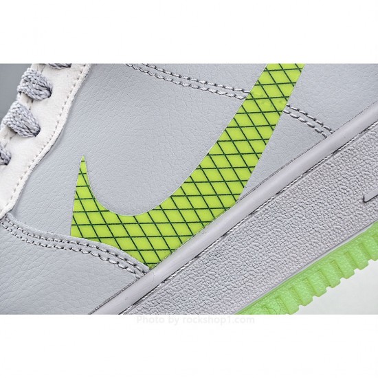 Nike Air Force 1 Low Grey-Green Drop Hook Low-Top Sneakers