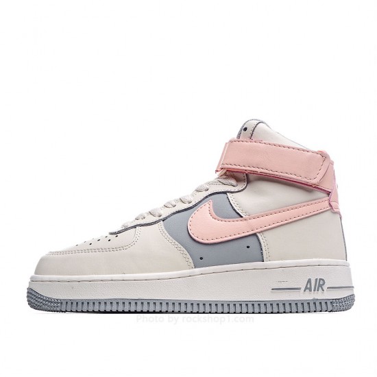 Nike Air Force 1 Mid High Top Beige Grey