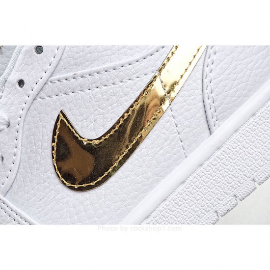 Wmns Air Jordan 1 Retro Low 'White Metallic Gold'